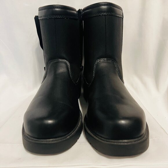 Thermal King-Haband's Men's Size 8D Faux Fur Insulated Boots-Black-Zip Each Side - Picture 4 of 16